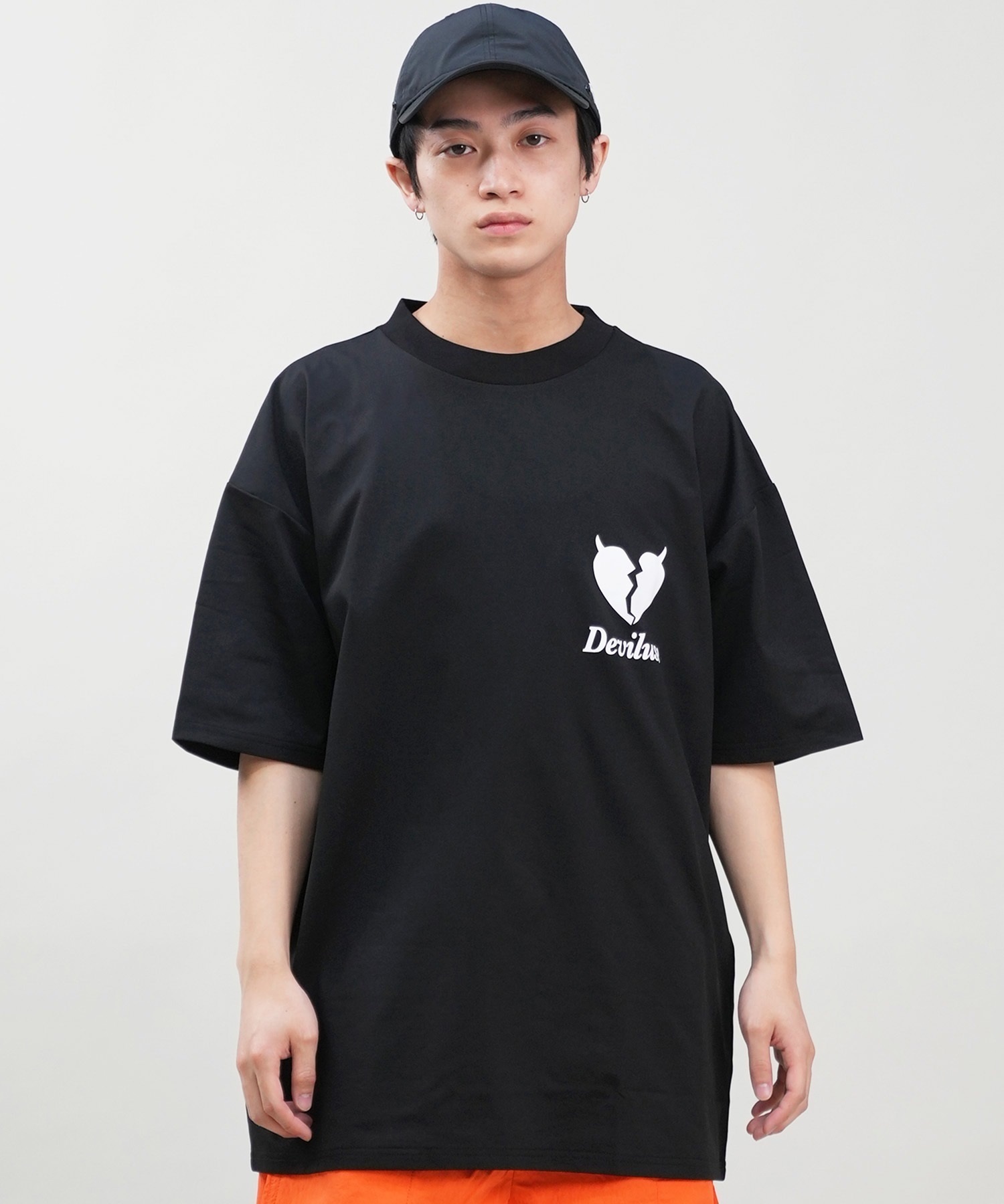 DEVILUSE デビルユース メンズ ラッシュガード 半袖 Tシャツ オーバーサイズ 水陸両用 ムラサキスポーツ限定 243OO1ST303DU(WHT-M)