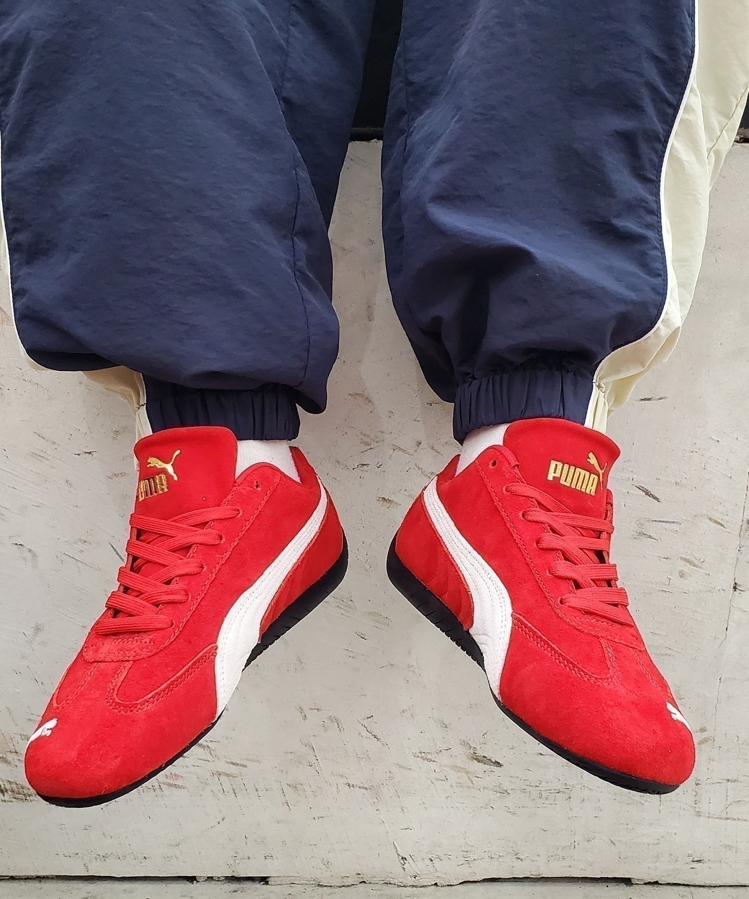 PUMA プーマ スニーカー レディース 韓国ファッション 薄底 SPEEDCAT OG スピードキャット 398846(31-23.0cm)