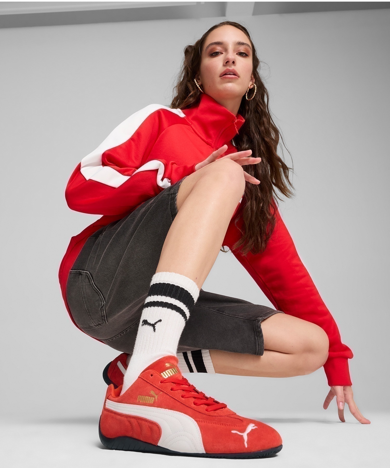 PUMA プーマ スニーカー レディース 韓国ファッション 薄底 SPEEDCAT OG スピードキャット 398846(31-23.0cm)
