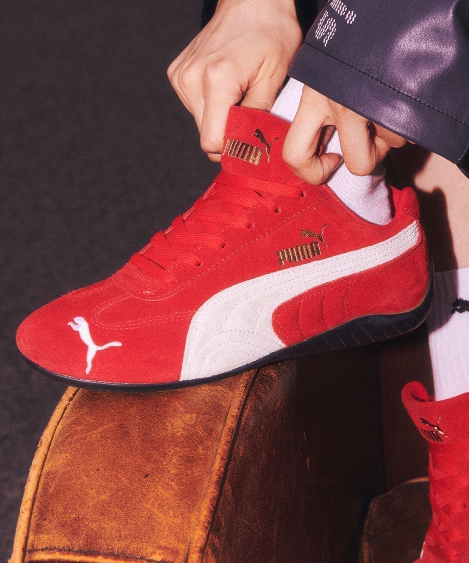 PUMA プーマ スニーカー レディース 韓国ファッション 薄底 SPEEDCAT OG スピードキャット 398846(31-23.0cm)