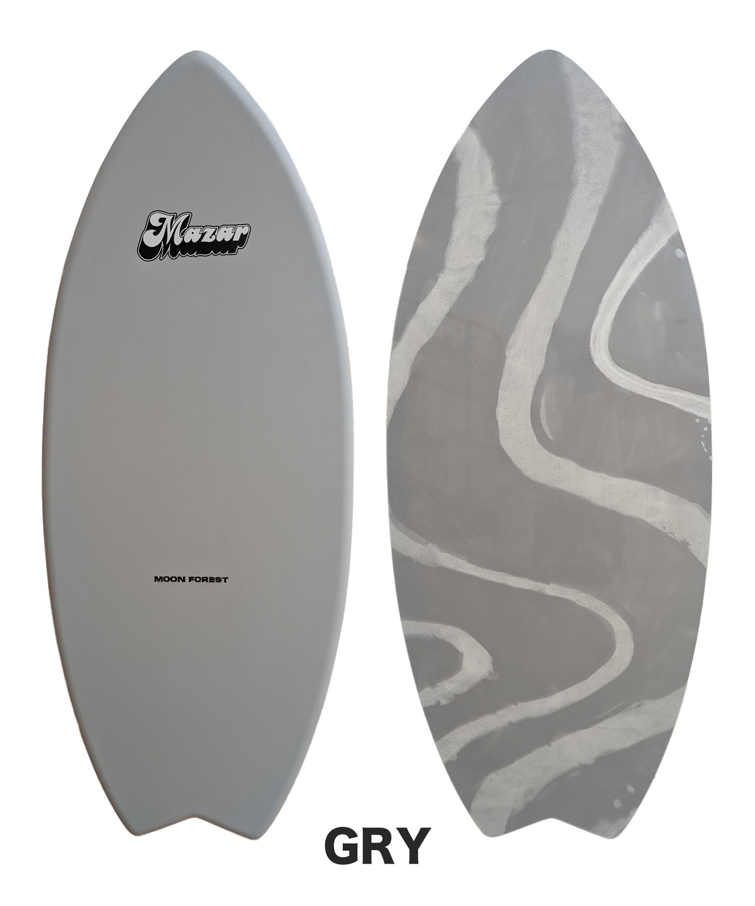 MAZAR マザー BASIC+FISH ベーシック＋フィッシュ 131cm スキムボード ムラサキスポーツ(WHT-131cm)