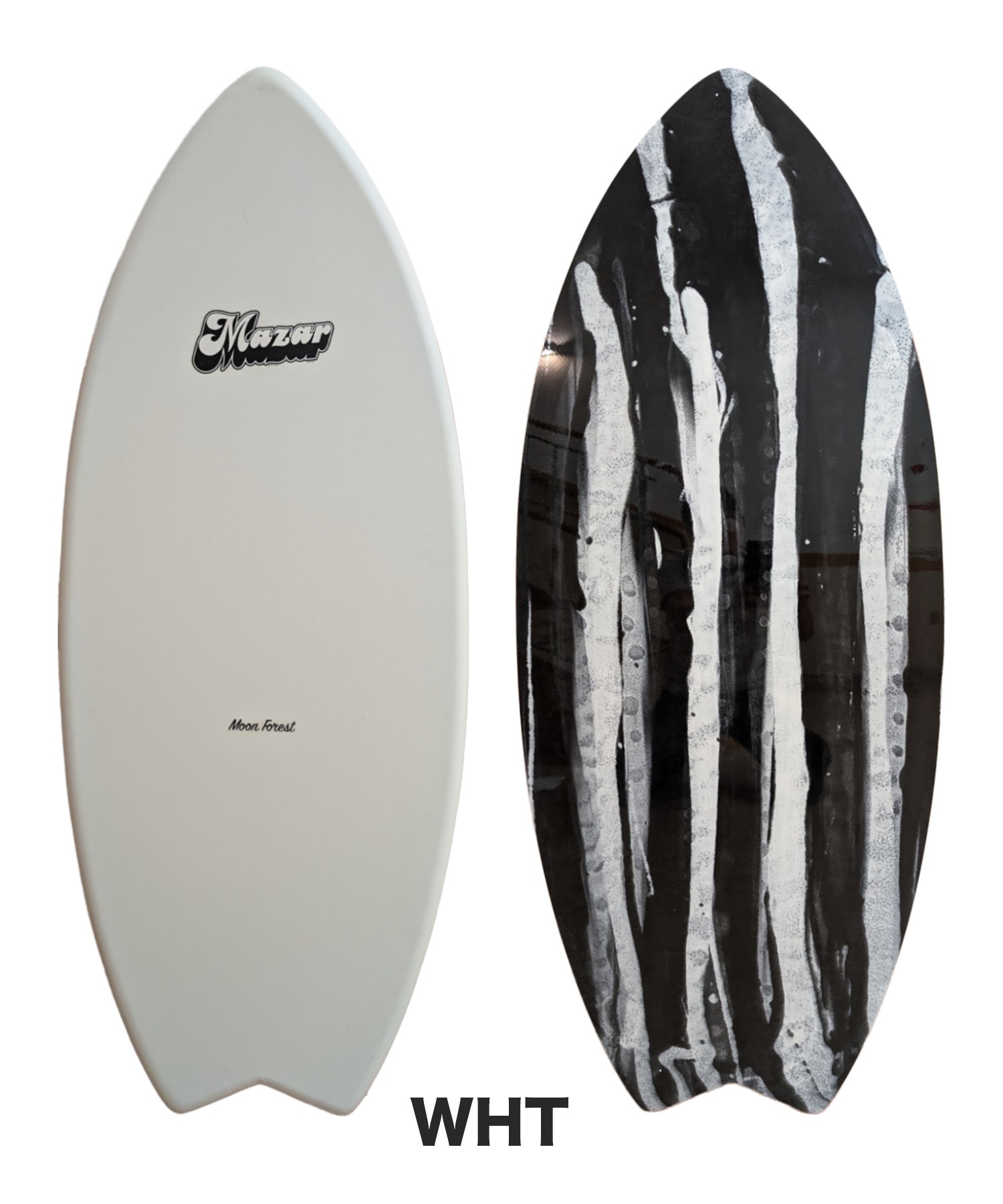 MAZAR マザー BASIC+FISH ベーシック＋フィッシュ 131cm スキムボード ムラサキスポーツ(WHT-131cm)