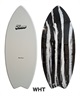 MAZAR マザー BASIC+FISH ベーシック＋フィッシュ 131cm スキムボード ムラサキスポーツ(WHT-131cm)