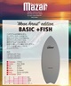 MAZAR マザー BASIC+FISH ベーシック＋フィッシュ 131cm スキムボード ムラサキスポーツ(WHT-131cm)