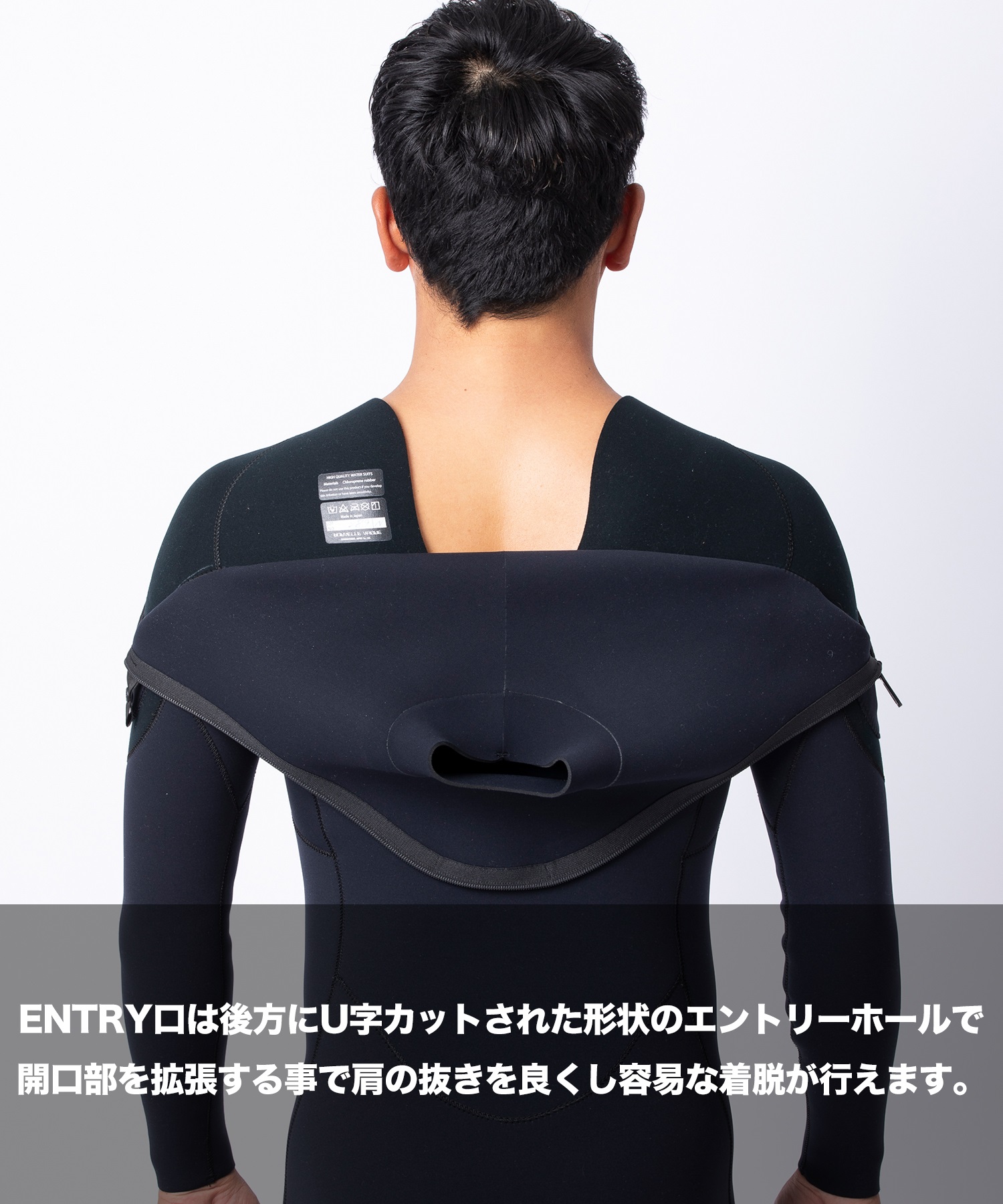 AIRTIGHT エアータイト LIGHT FUSION スイーパージップ 2X1.8mm メンズ ウェットスーツ フルスーツ ライトフル ムラサキスポーツ(BLK-M)