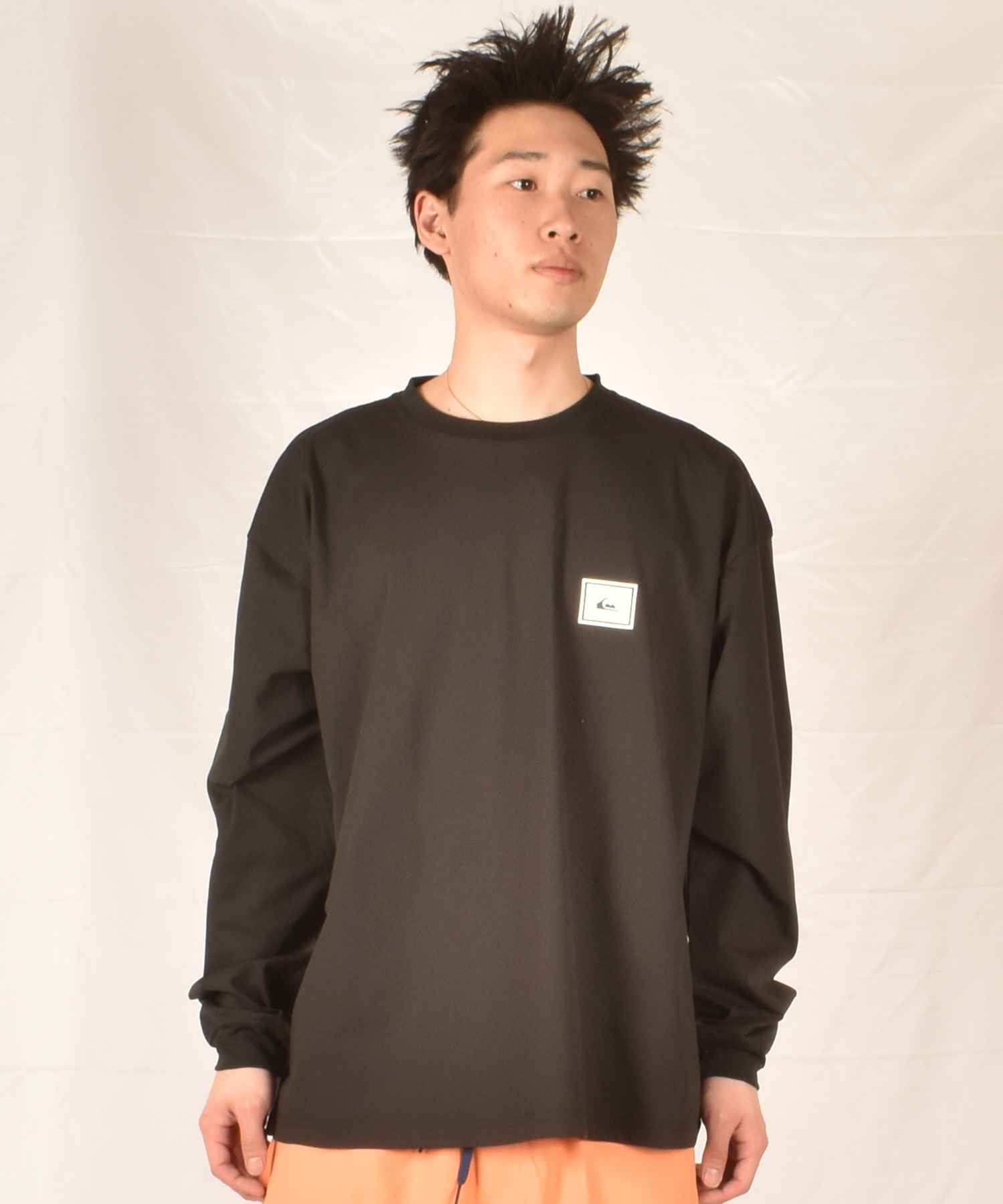 QUIKSILVER クイックシルバー ラッシュガード メンズ 長袖 Tシャツ ロンT バックプリント水陸両用 UVカット QLY251627M ムラサキスポーツ限定(WHT-M)