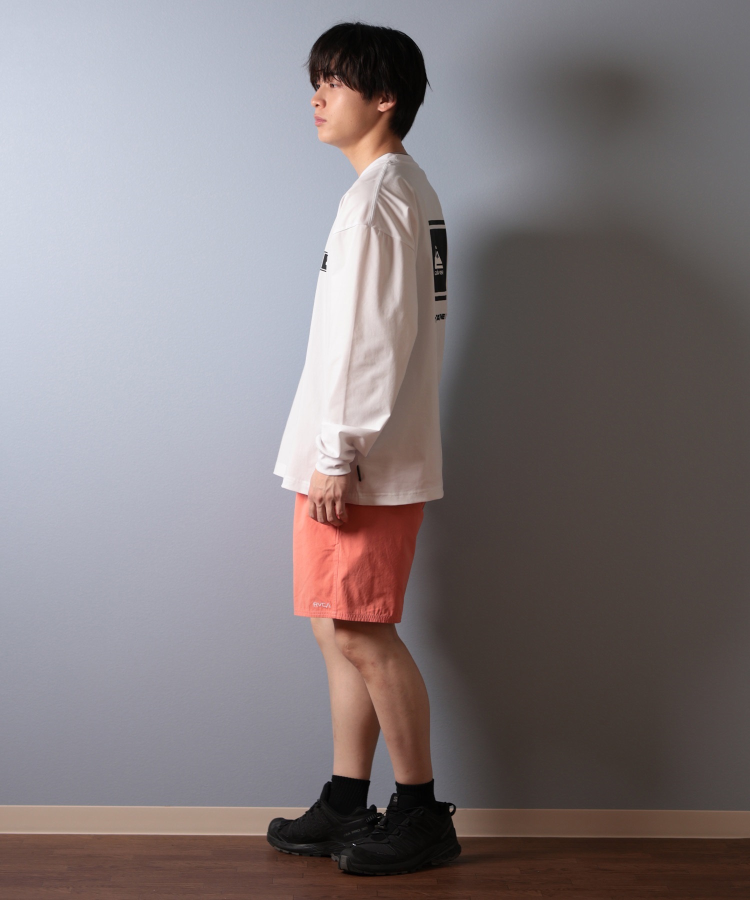 QUIKSILVER クイックシルバー ラッシュガード メンズ 長袖 Tシャツ ロンT バックプリント水陸両用 UVカット QLY251627M ムラサキスポーツ限定(WHT-M)