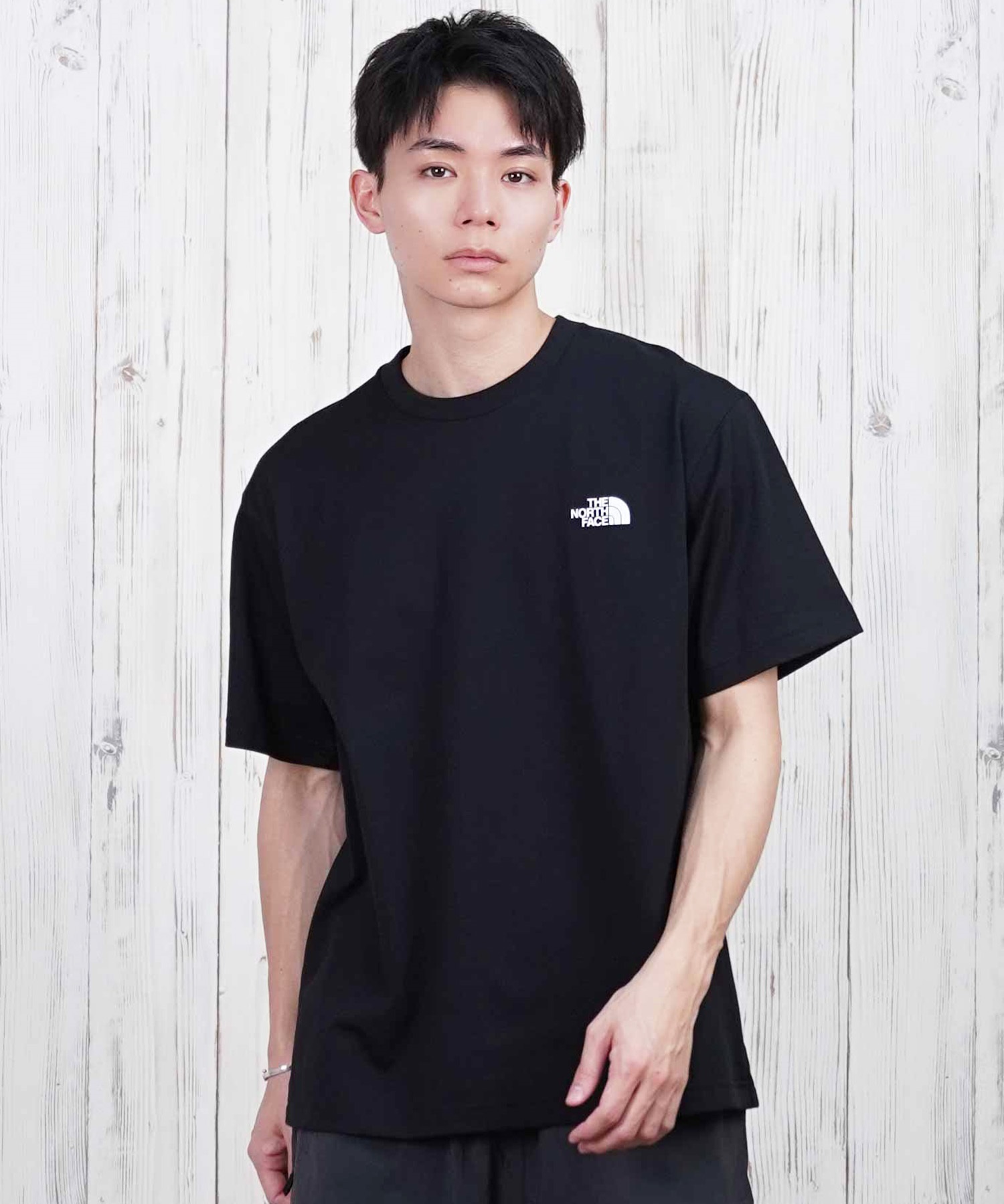 THE NORTH FACE ザ・ノース・フェイス 半袖 Tシャツ メンズ ショートスリーブバックスクエアートラバースロゴティー NT32543(W-S)