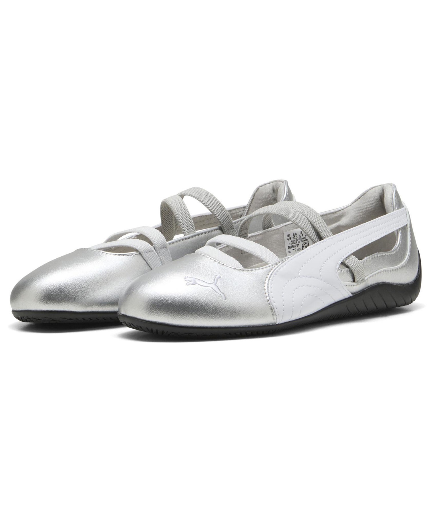 PUMA プーマ スニーカー レディース メリージェーン シルバー 韓国 SPEEDCAT BALLET MT WNS スピードキャット バレット 401581(01-23.0cm)