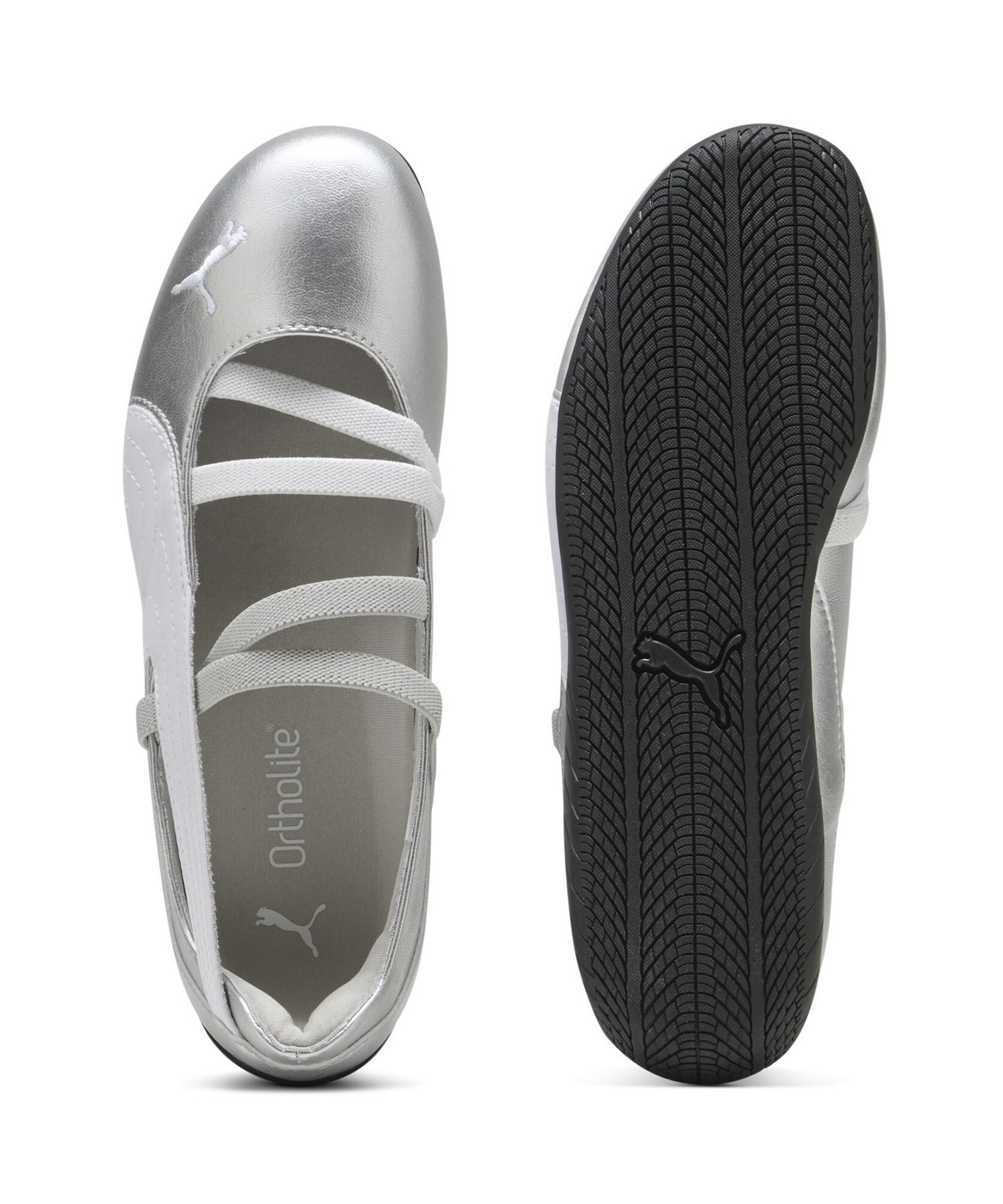 PUMA プーマ スニーカー レディース メリージェーン シルバー 韓国 SPEEDCAT BALLET MT WNS スピードキャット バレット 401581(01-23.0cm)