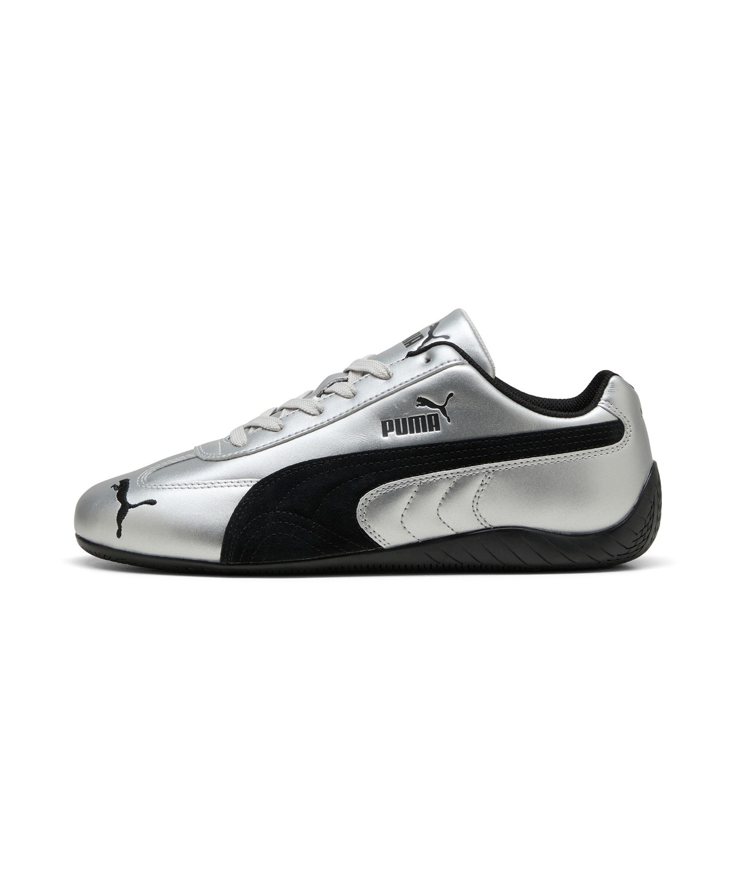 PUMA プーマ スニーカー レディース BLACKPINK ロゼ 韓国 韓国 シルバー ROSE ロゼ SPEEDCAT METALLIC スピードキャット 403689 01(01-23.0cm)