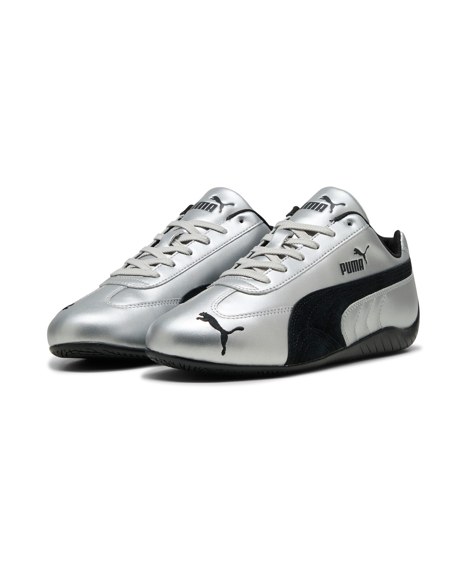 PUMA プーマ スニーカー レディース BLACKPINK ロゼ 韓国 韓国 シルバー ROSE ロゼ SPEEDCAT METALLIC スピードキャット 403689 01(01-23.0cm)