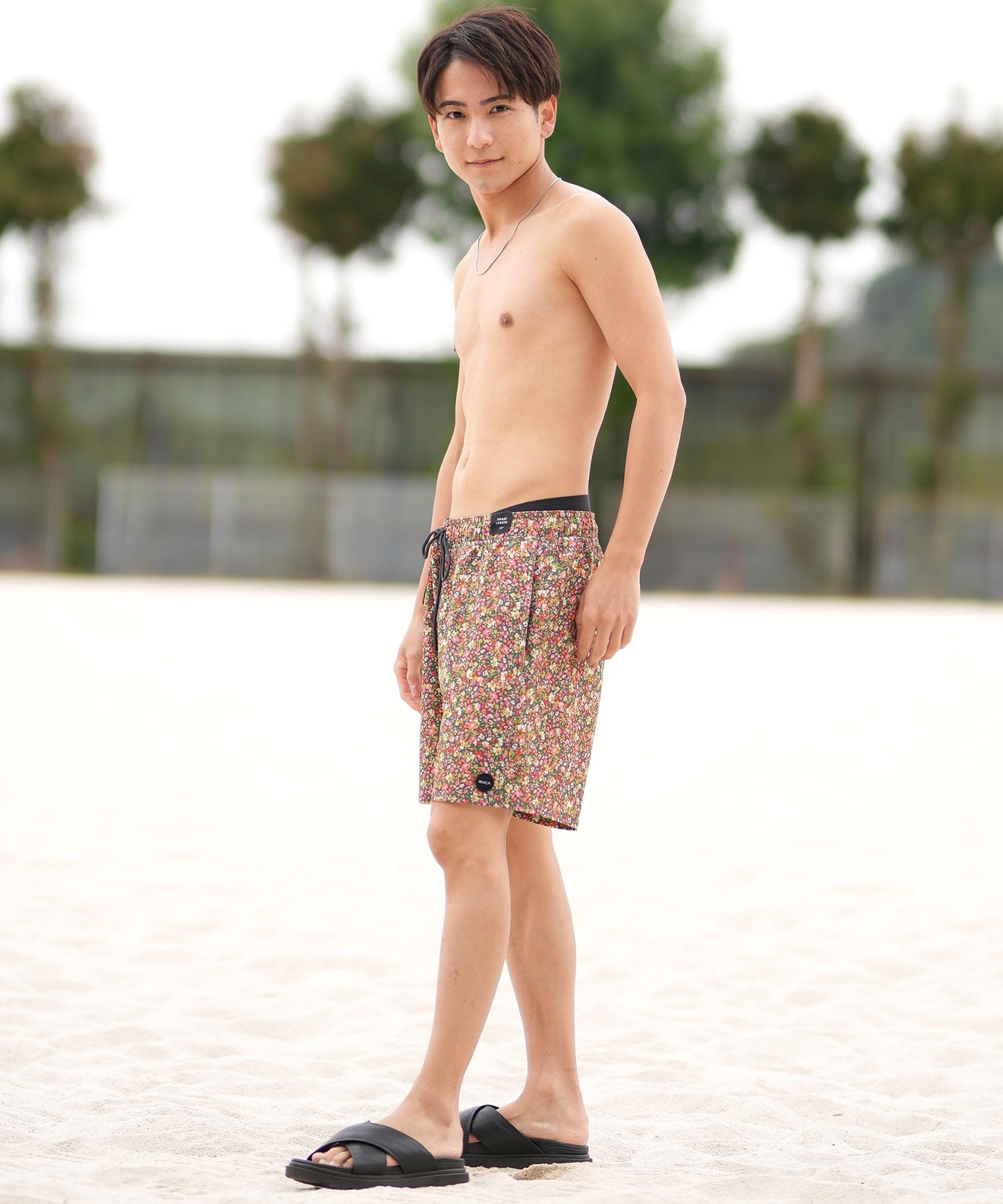 RVCA ルーカ 水着 トランクス メンズ ボードショーツ サーフパンツ 小花柄 17インチ 水陸両用 BF041-510(KSD0-S)