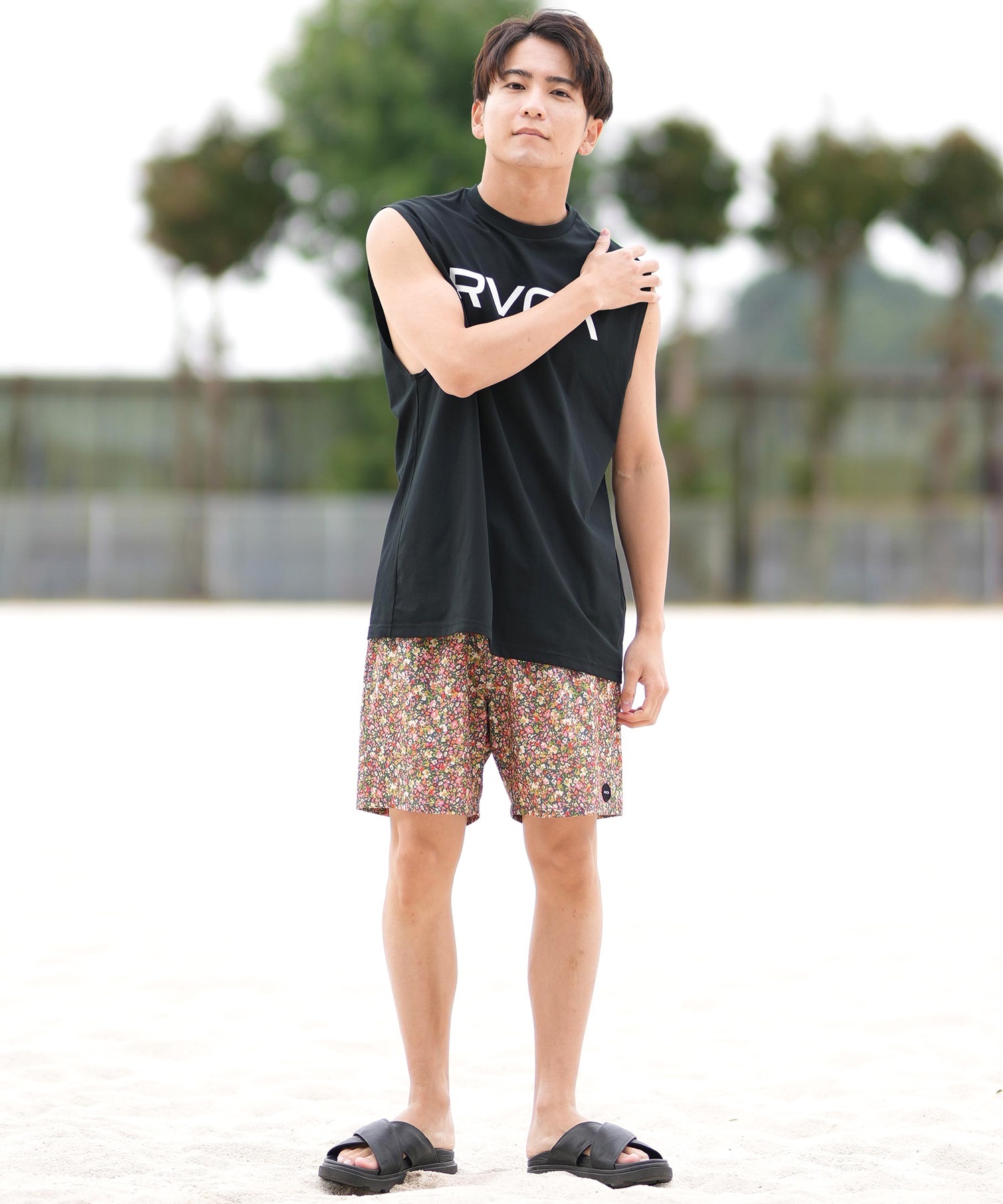 RVCA ルーカ 水着 トランクス メンズ ボードショーツ サーフパンツ 小花柄 17インチ 水陸両用 BF041-510(KSD0-S)