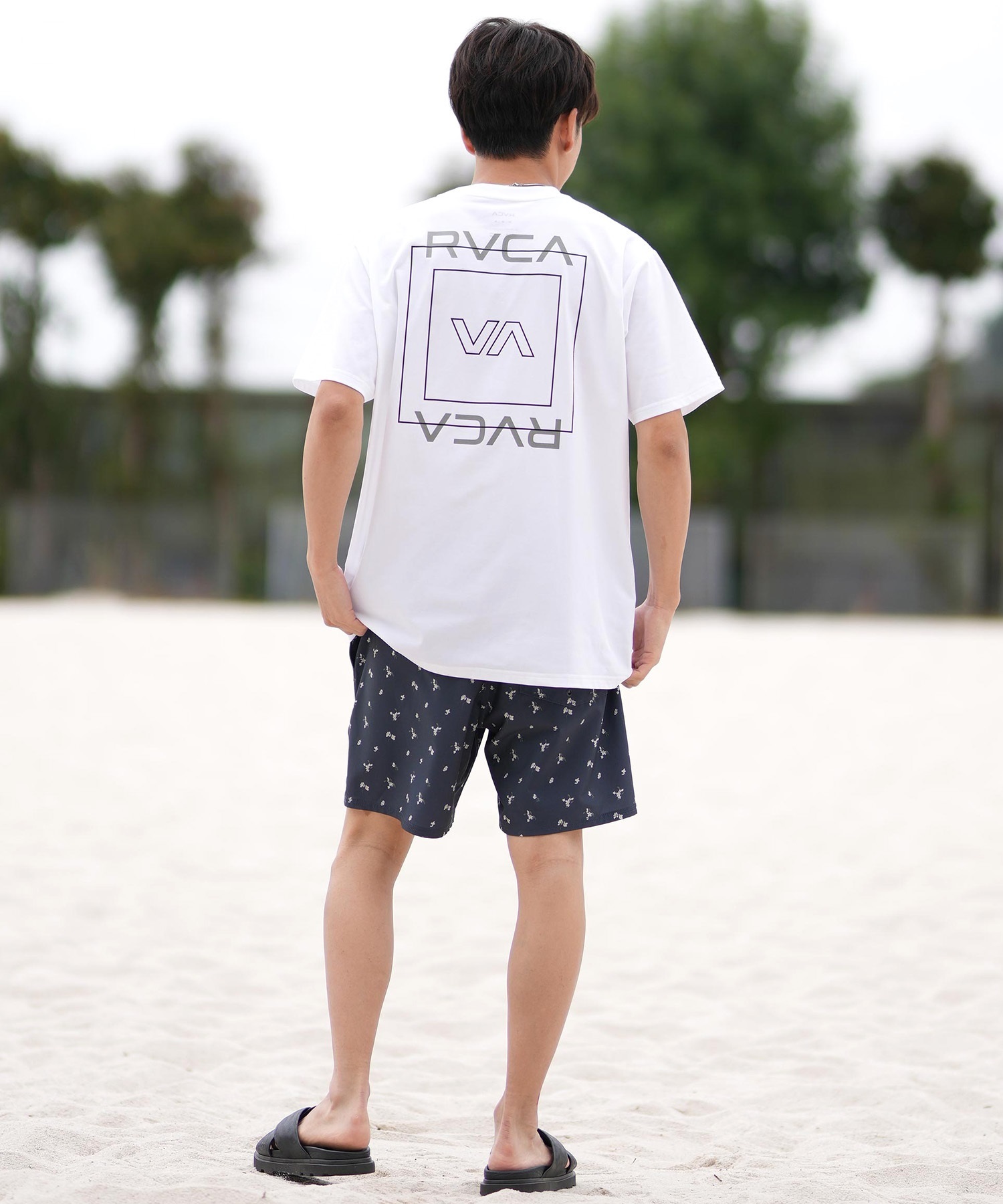 RVCA ルーカ 水着 トランクス メンズ ボードショーツ サーフパンツ 小花柄 17インチ 水陸両用 BF041-510(KSD0-S)