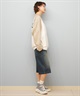 X-girl エックスガール 長袖 Tシャツ レディース ロンT ラグラン バックプリント オーバーサイズ ANML TRPL LG BB BIG TEE 105251011026(BLACK-S)