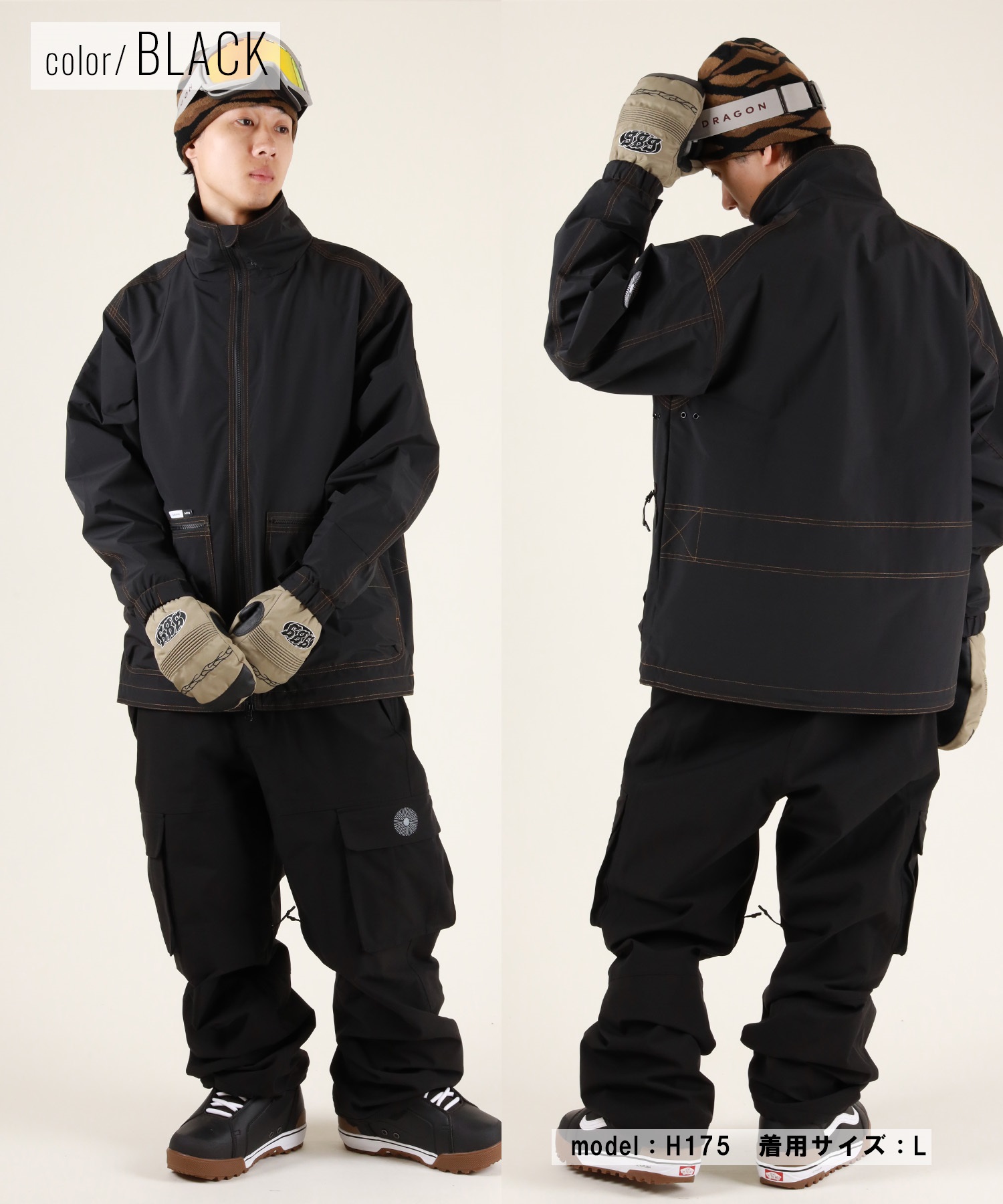 【早期購入/店頭受取対象外】AUTUMN オータム スノーボード ウェア ジャケット ユニセックス YARD JACKET ムラサキスポーツ 25-26モデル MM D25(BLACK-S)