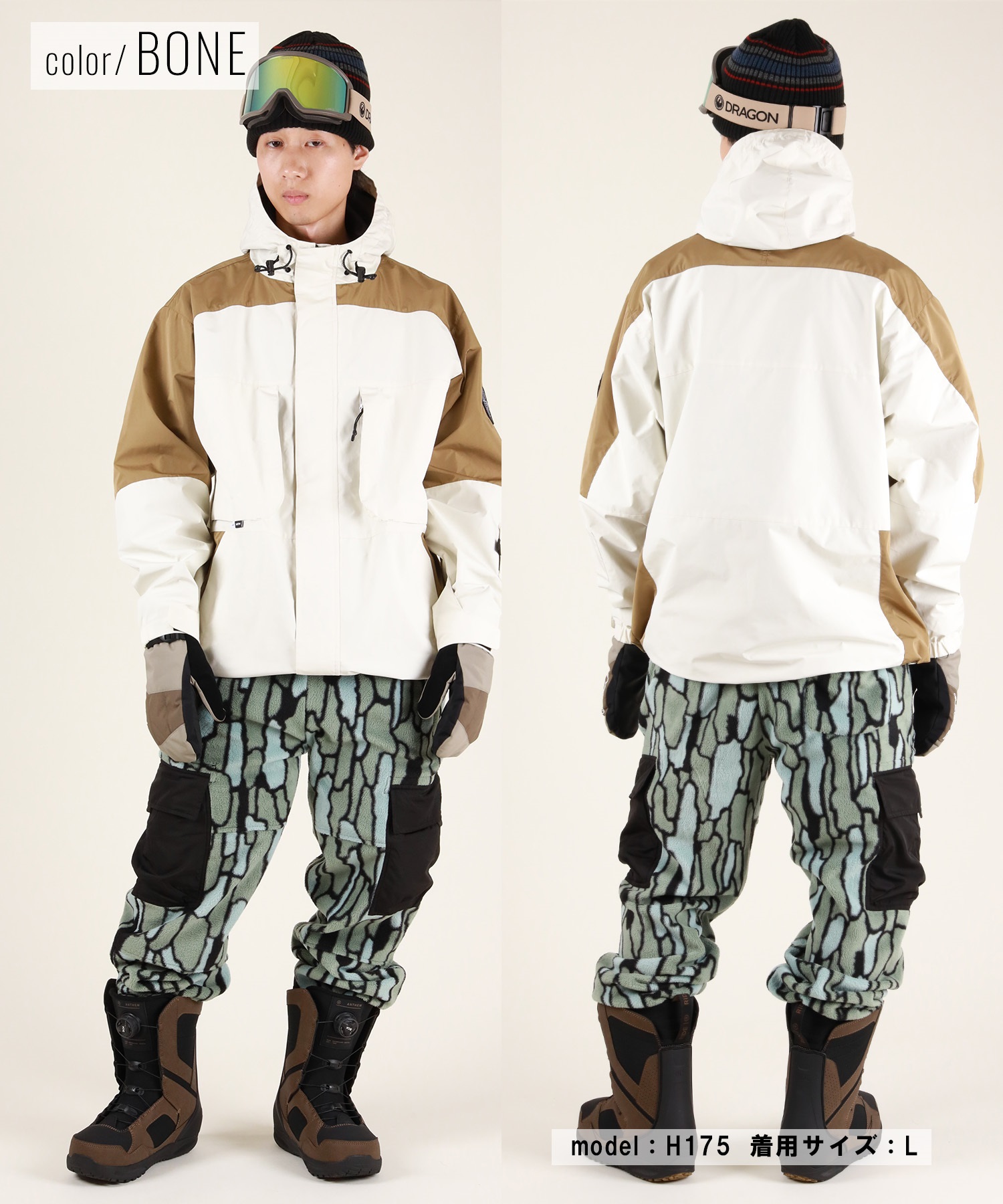 【早期購入/店頭受取対象外】AUTUMN オータム スノーボード ウェア ジャケット ユニセックス FIELD JACKET ムラサキスポーツ 25-26モデル MM D25(BONE-S)