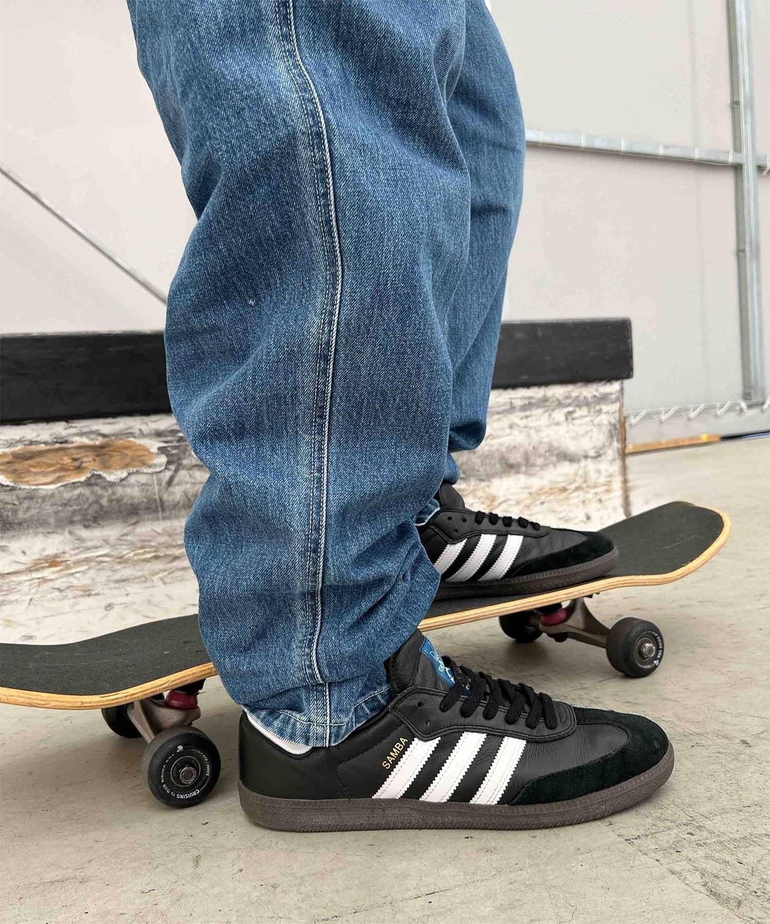 adidas skateboarding アディダス スケートボーディング スニーカー メンズ レディース スケシュー SAMBA ADV サンバ IE3100 421251909(BLK/WHT-23.0cm)