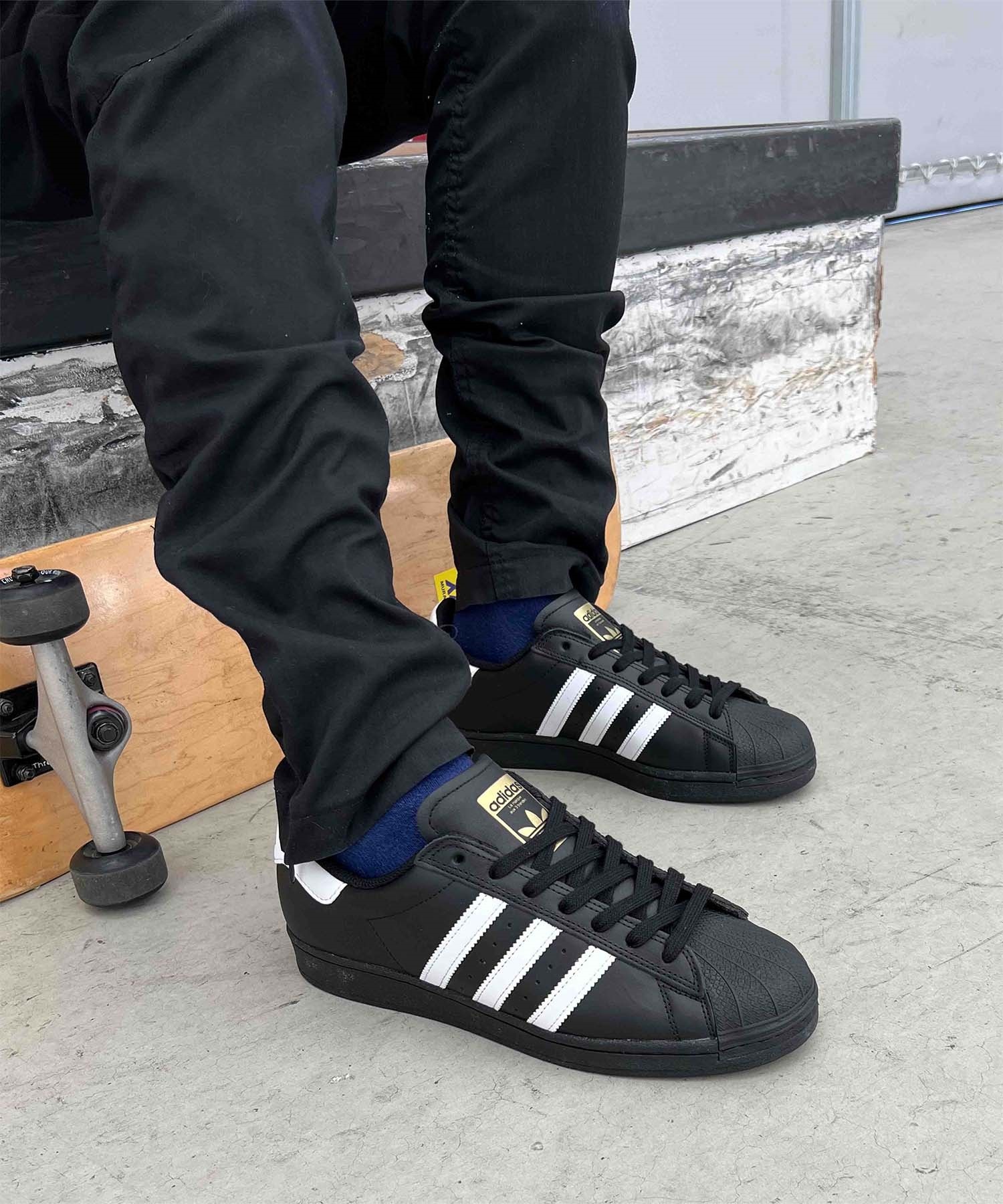 adidas skateboarding アディダス スケートボーディング スニーカー メンズ レディース スケシュー SUPERSTAR ADV スーパースター GW6931 421251933(BLK/WHT-23.0cm)